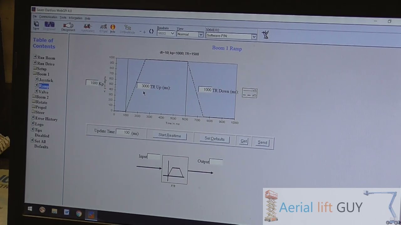Web GPI adjusting speed, threshold, ramp
