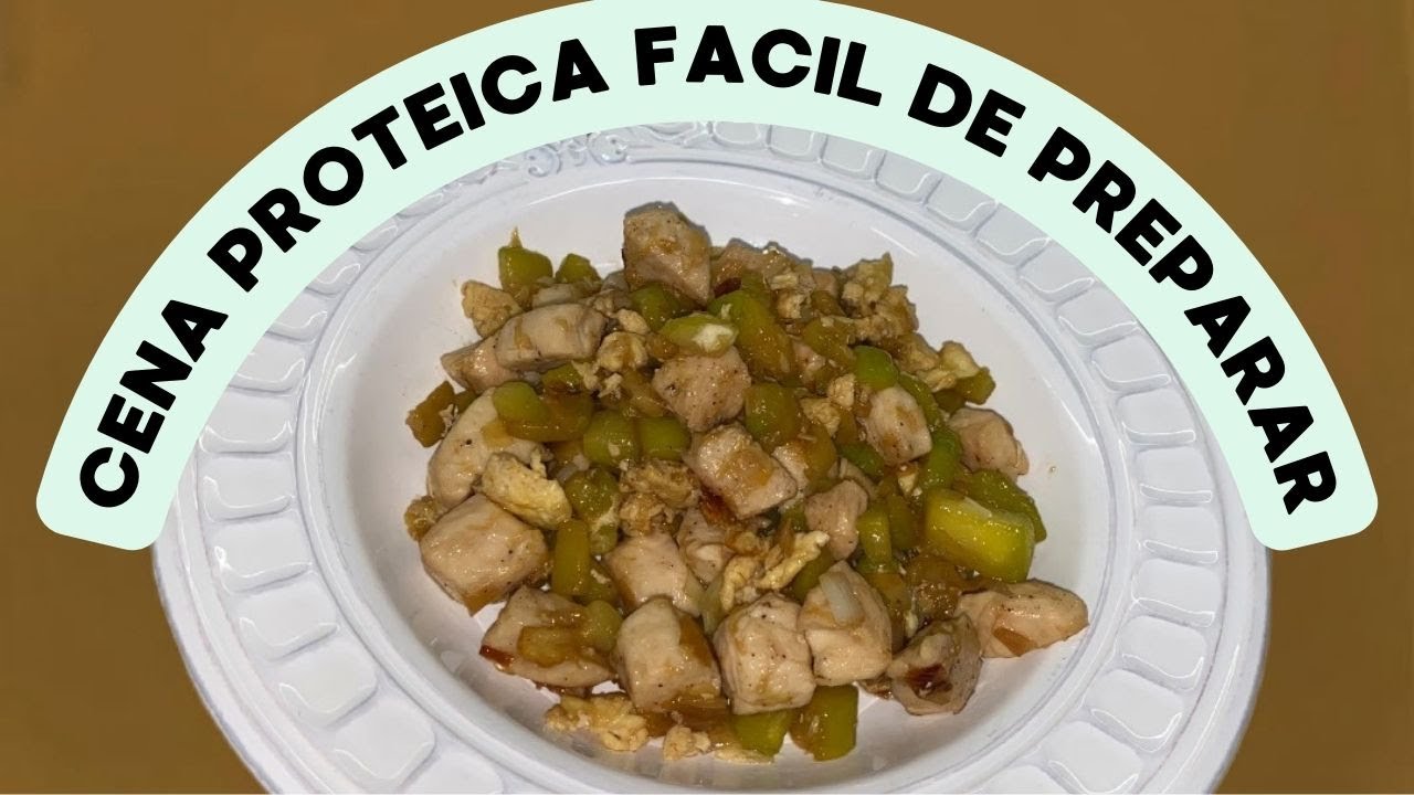 COMO PREPARAR UN REVUELTO DE CALABACIN CON POLLO, IDEA DE CENA PROTEICA RAPIDISIMO