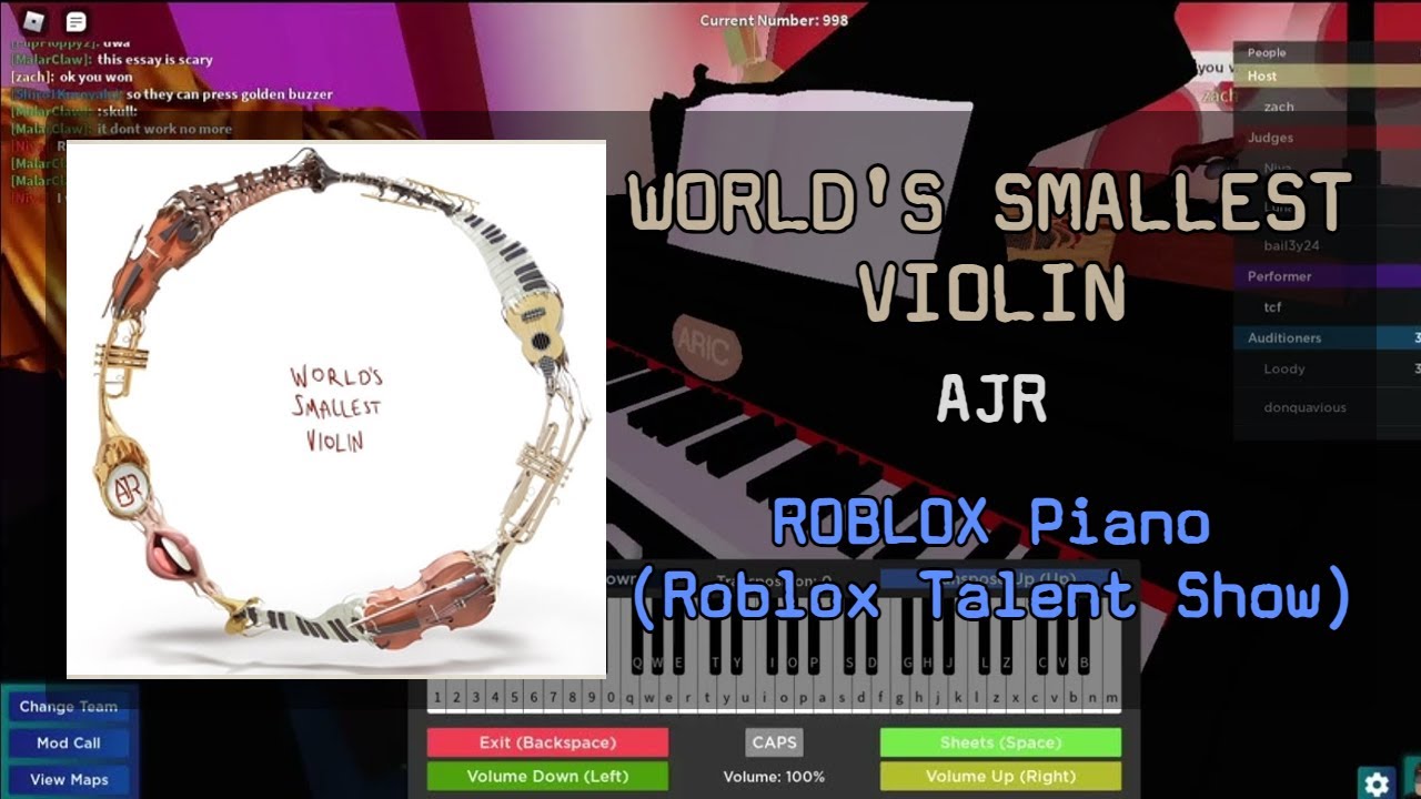 World's Smallest Violin - AJR [PART 2] | Roblox Got Talent (ROBLOX Piano Cover)