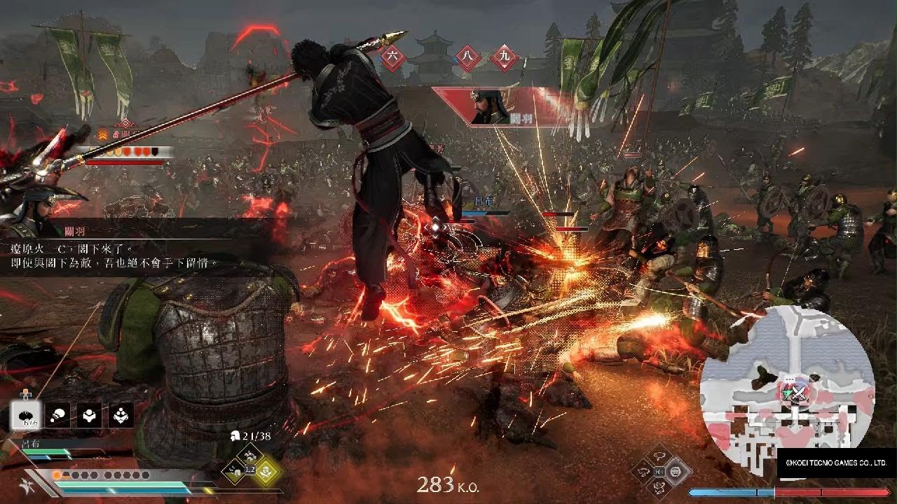 真・三國無雙 起源 下邳進攻戰  天鸞{偃月刀}拿法  勇戰無雙之人難度