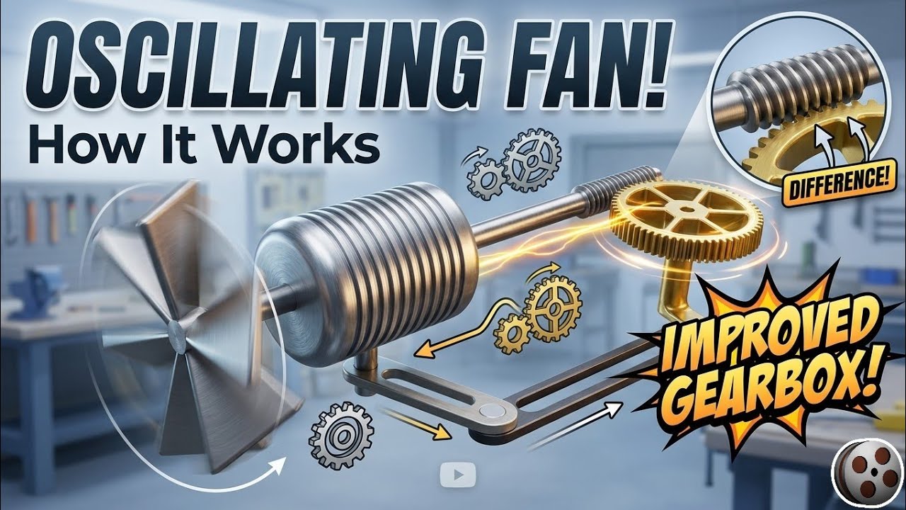 Amazing Oscillating Fan Working Mechanism (Infinite Loop).
