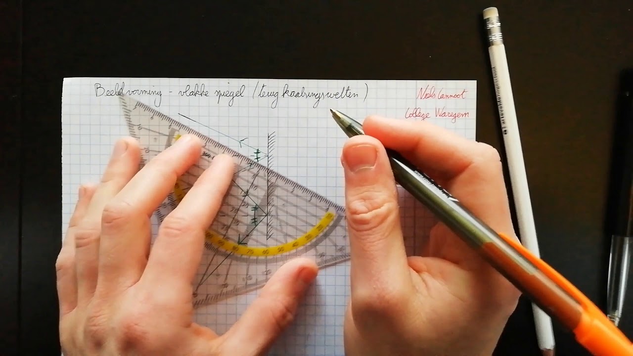 Beeldvorming bij vlakke spiegels adhv terugkaatsingswetten