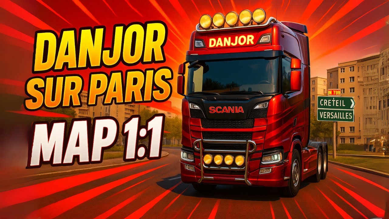 Je découvre la map Île-de-France 1:1 dans Euro Truck Simulator 2