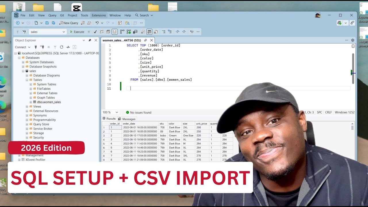 How to Install SQL Server & Import CSV Files for Beginners | Data Issues & Data Cleaning Walkthrough