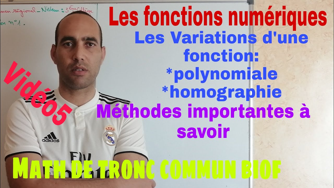 les fonctions numeriques: comment determiner les variations des fonctions usuelles.math de tcs biof