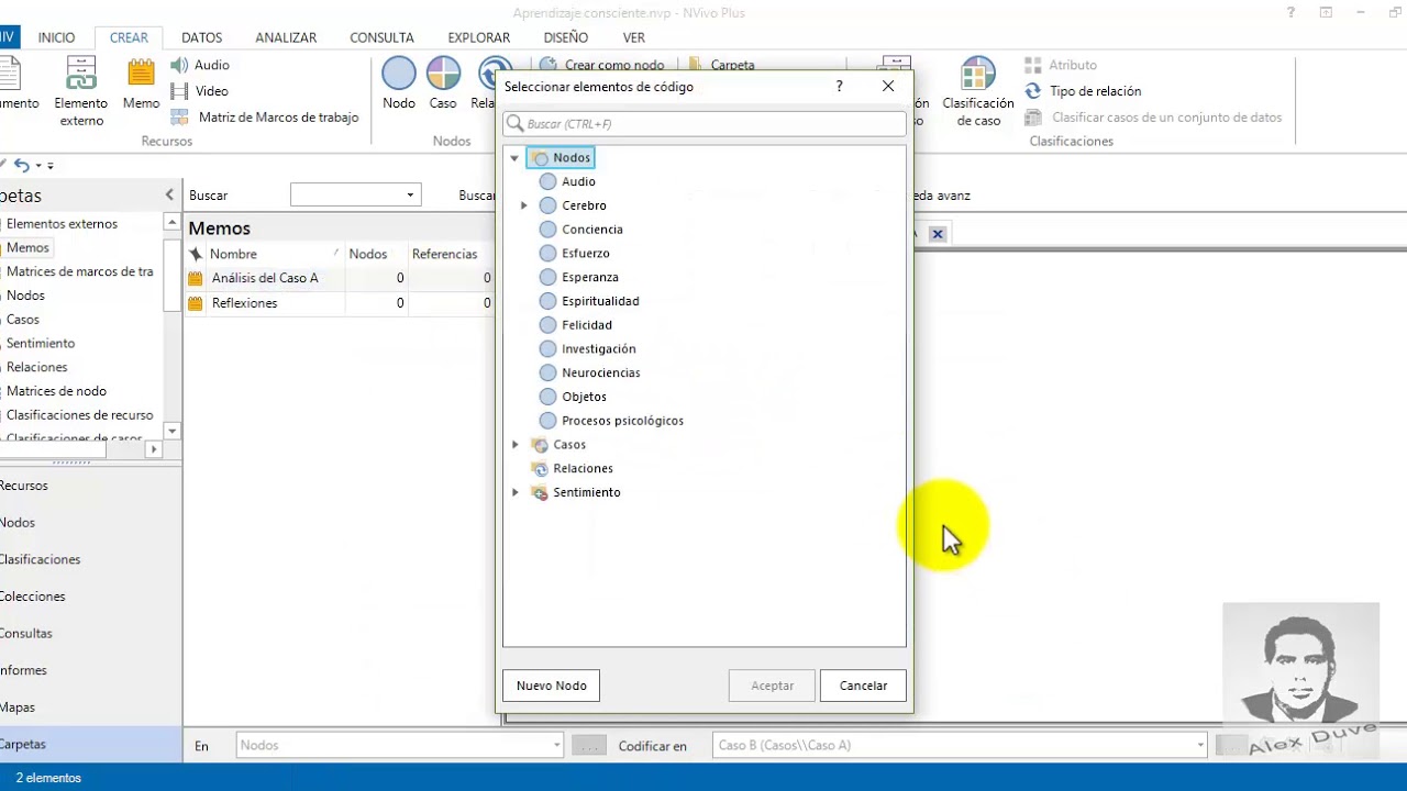Sesi&oacute;n 11 -  Nvivo 11 crear memos