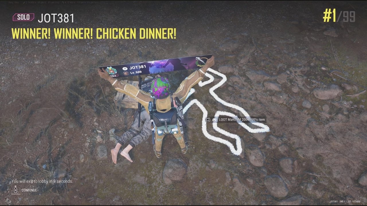 JOT381 PUBG 240226 VIKENDI 12 KILLS 2378th SOLO WIN 1/99 CHICKEN DINNER SOLO