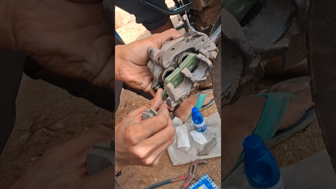 Pulsar brake shoe change...