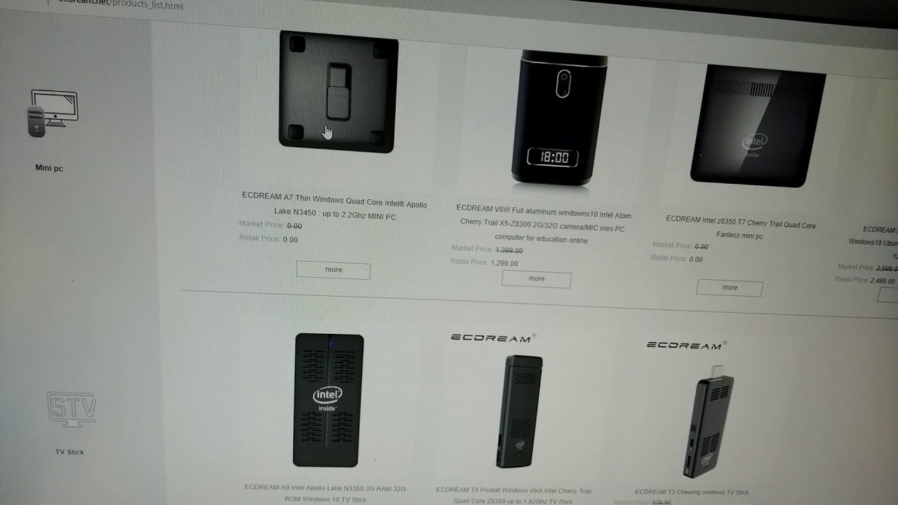 ECDREAM A7 Intel pollo Lake N3450 windows 10 mini pc ,powerful computer