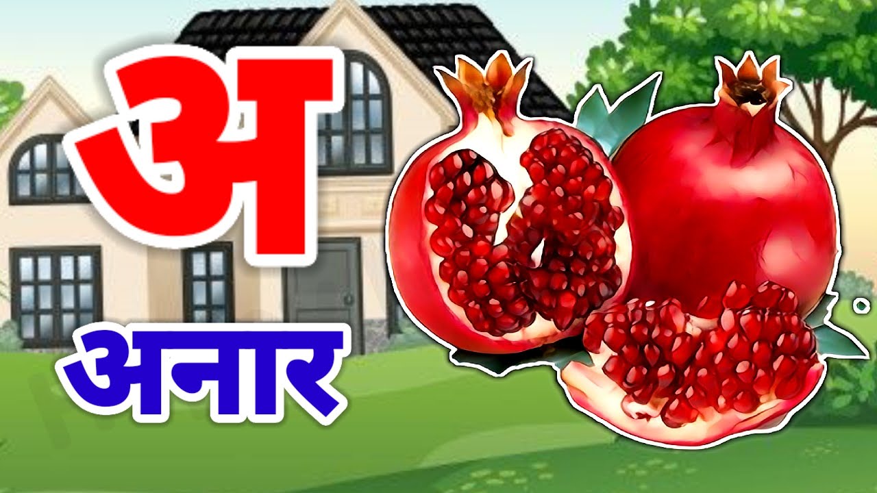 A Se Anar,अ से अनार ,आ सेआम,हिंन्दी वर्णमाला,अआइई ,क से कबूतर ,Aa Se Aam,हिन्दी स्वरमाला