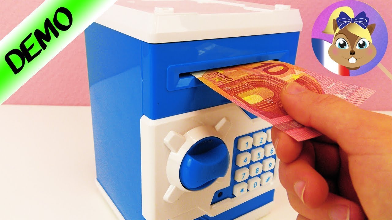 Coffre fort pour la maison mange des billets - Trésor pour enfants | Tirelire électronique