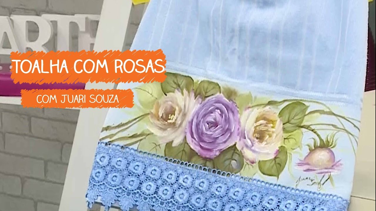 Toalha com Rosas com Juari Souza | Vitrine do Artesanato na TV