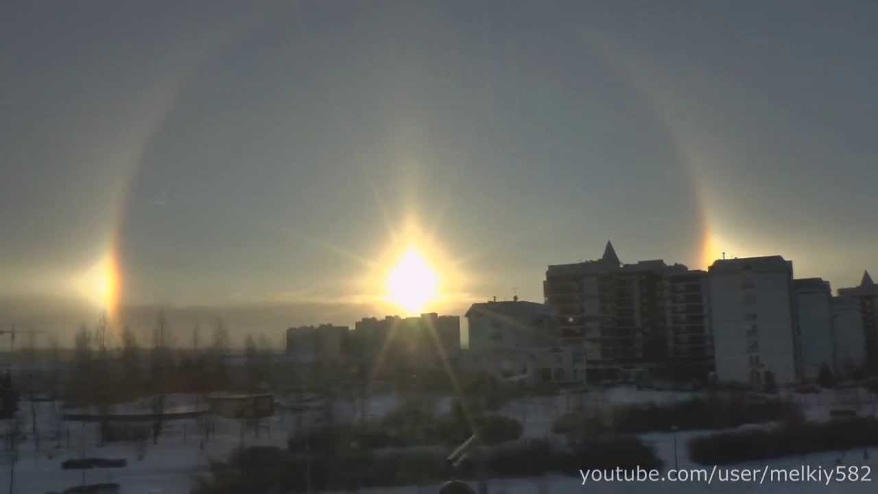 Sun Dog in Moscow | Ложное солнце (Паргелий) в Москве