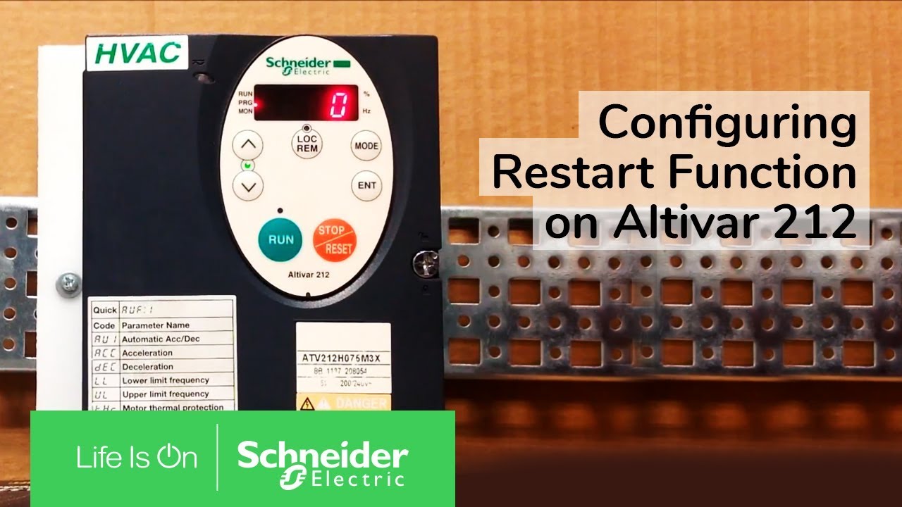 Configuring Automatic Restart Function on Altivar 212 | Schneider Electric Support