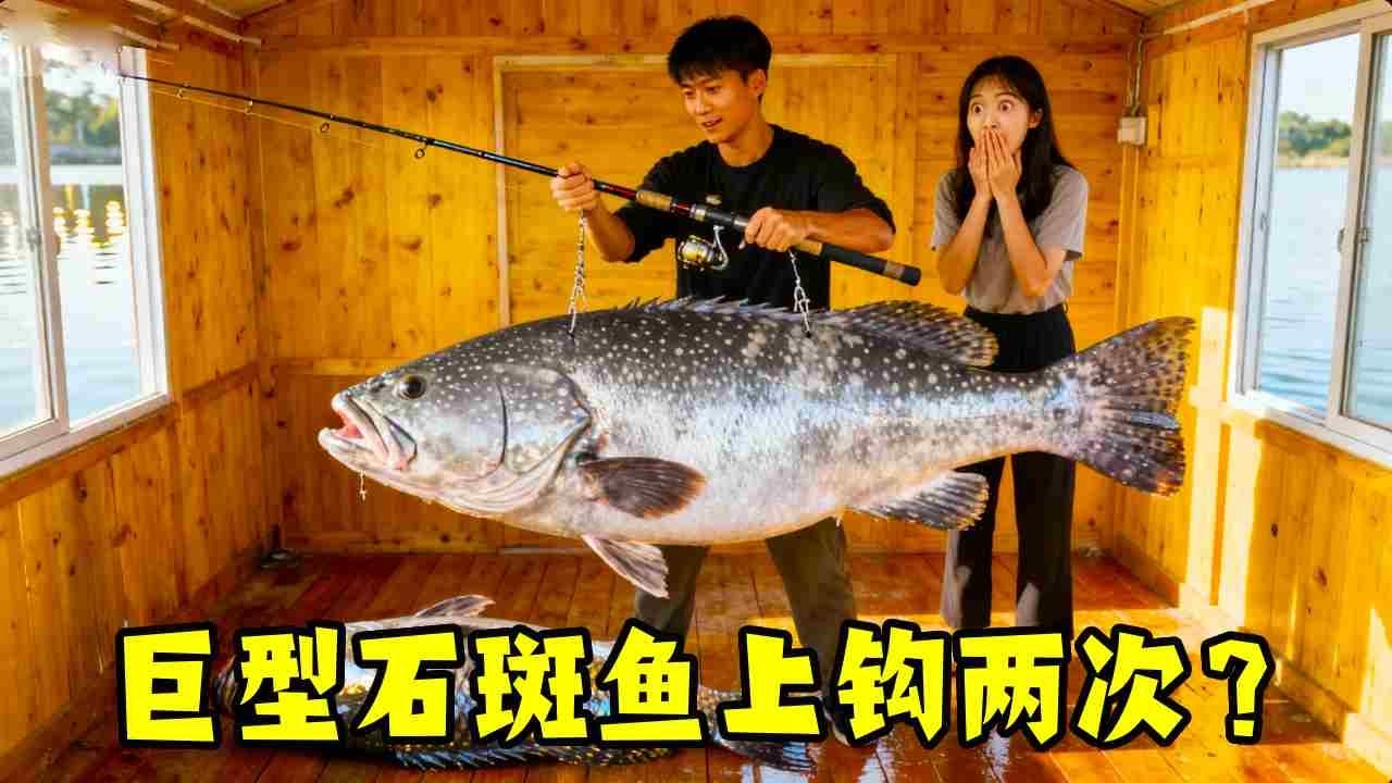 概率比中彩票还低！钓鱼房七天连中同一石斑，鱼唇伤口竟然还一模一样！