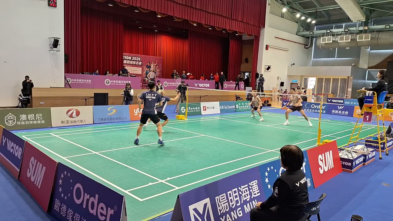 2026年第一次全國羽球排名賽 男甲雙34名 土地銀行 張課琦柏禮維 vs 合庫臺體大 蔡富丞賴柏佑
