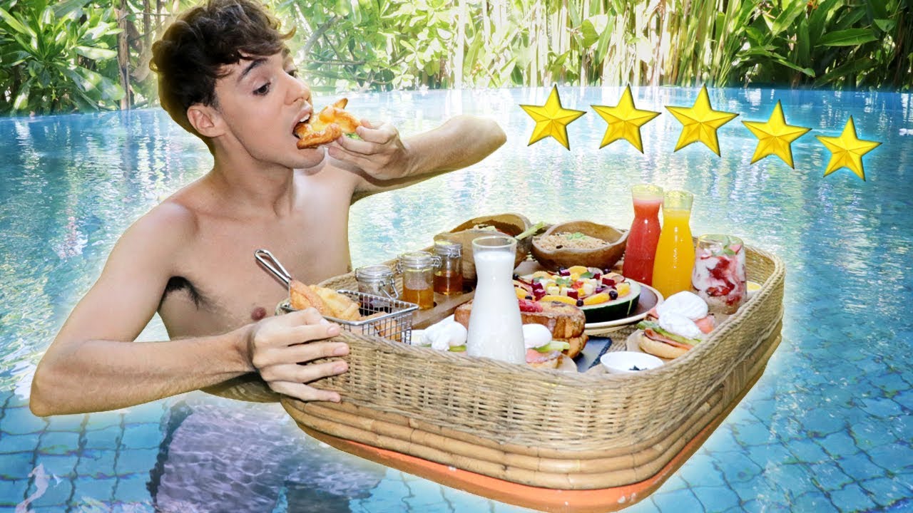 5 star hotel FLOATING BREAKFAST mukbang