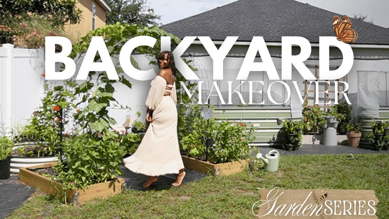 Backyard Makeover | Patio | garden tour 🌱 harvest ? |  diy | home updates | outdoor | fixer upper