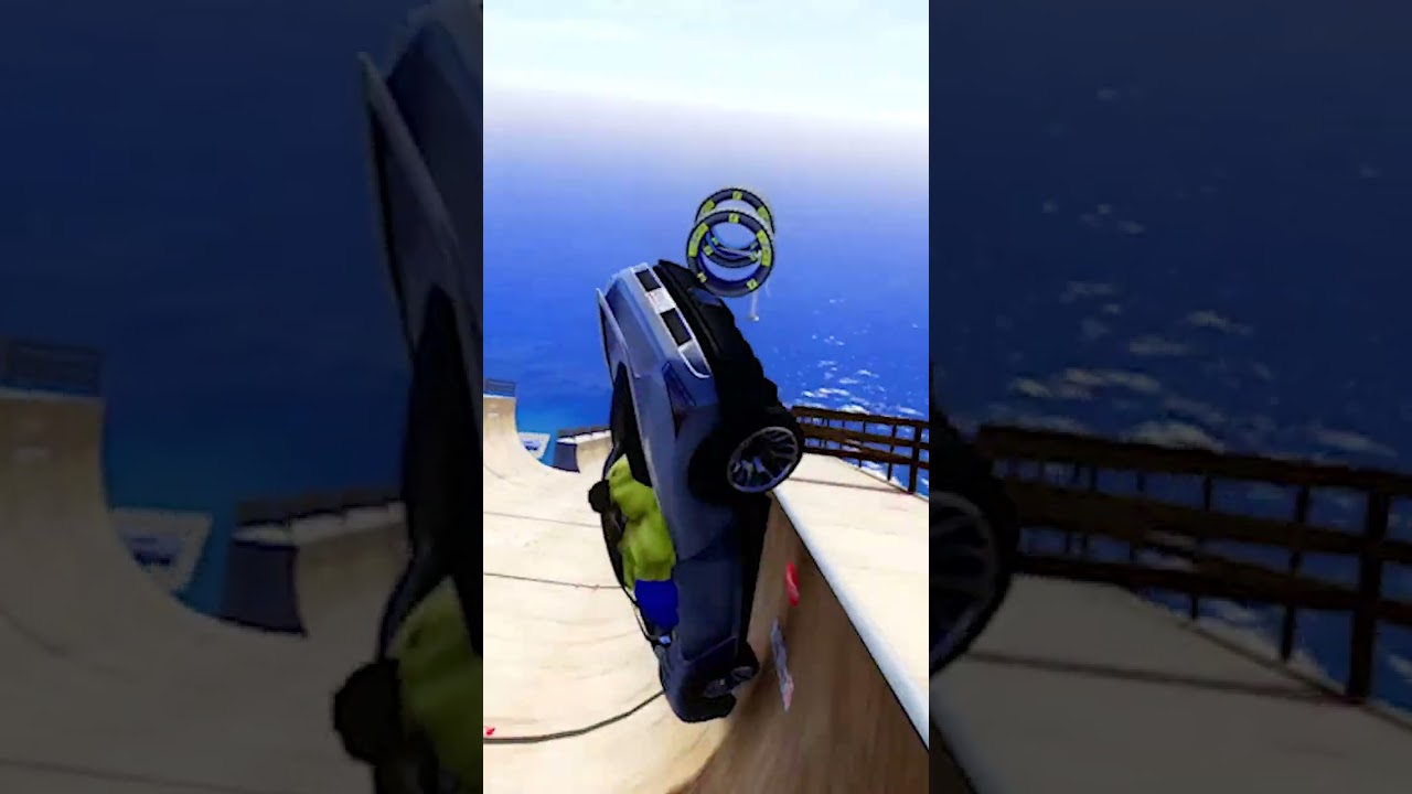 GTA V Mega Ramp Super Epic Cars New Stunt Map Challenge #hulk