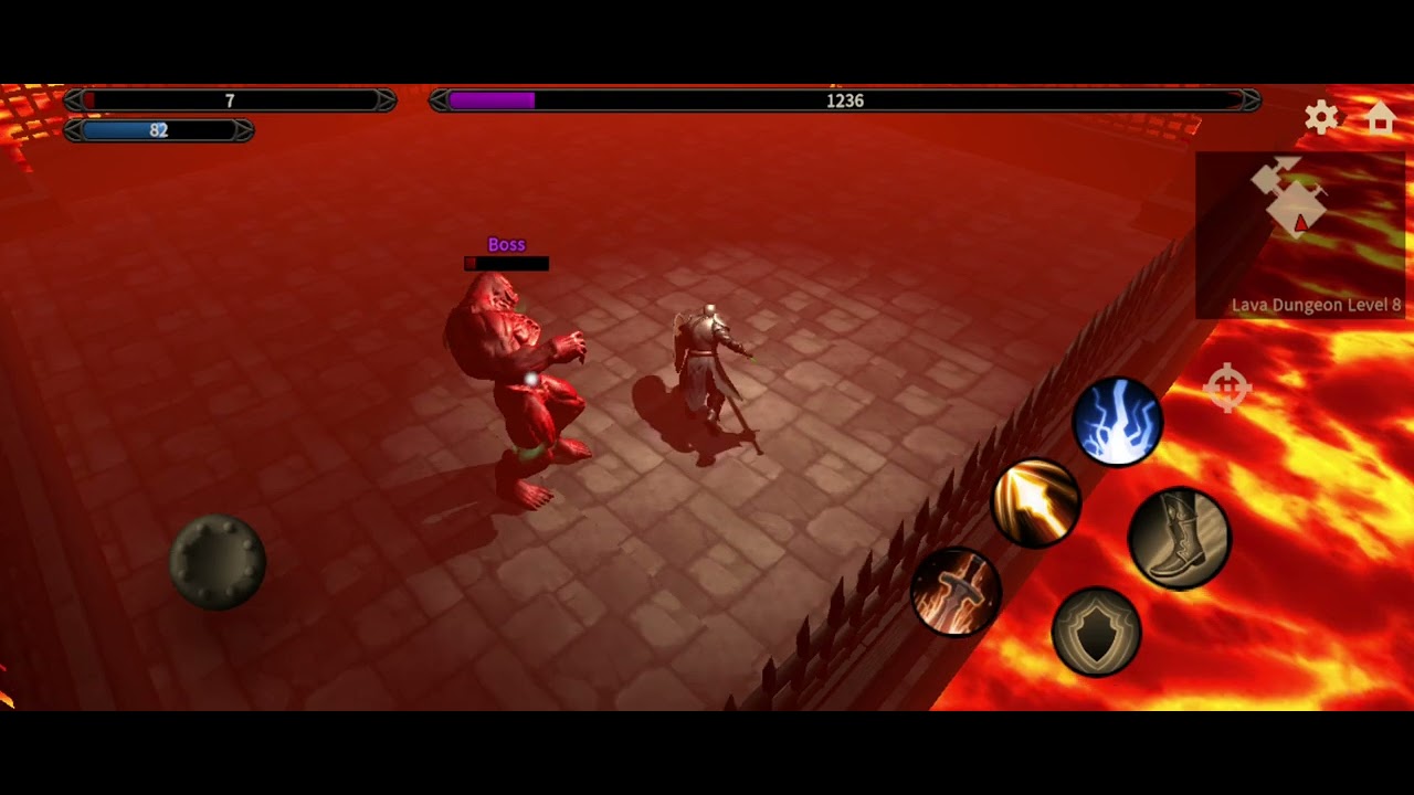 Lava Dungeon Boss Fight (Warrior in Dungeon)