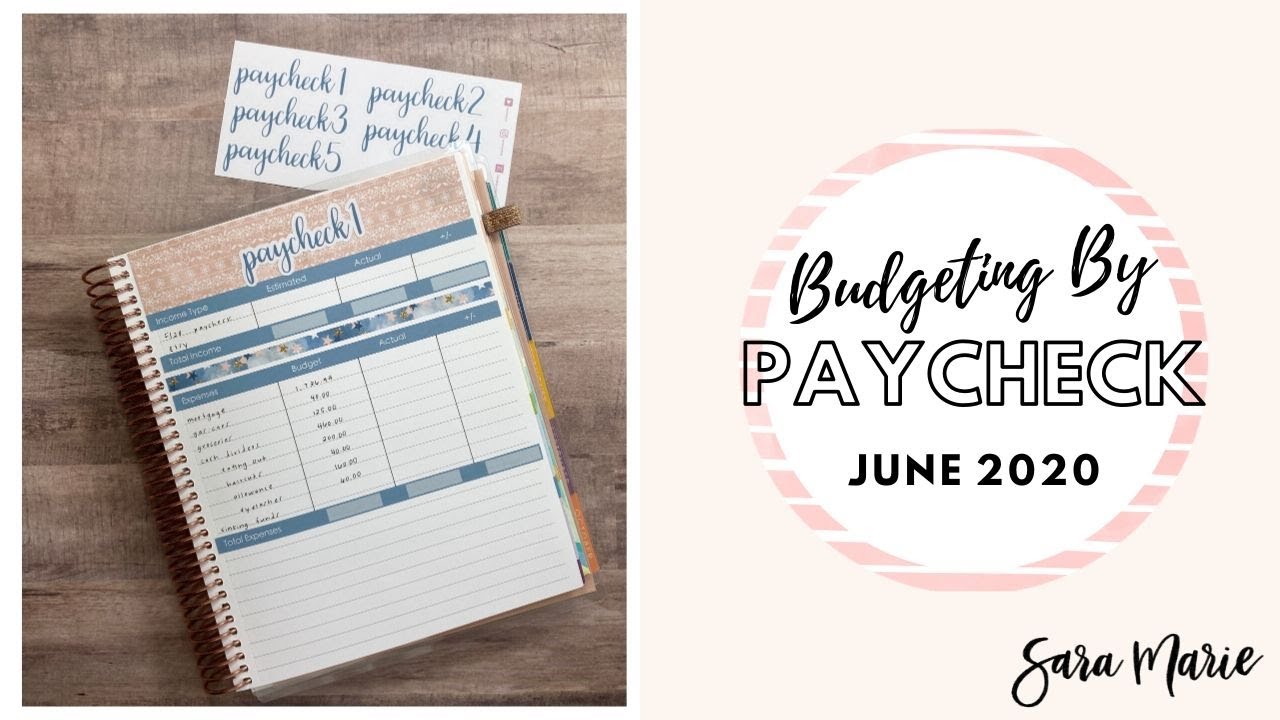 PAYCHECK BUDGETING | June 2020 Paycheck 1 Budget | Sara Marie Stickers | EC Deluxe Monthly |