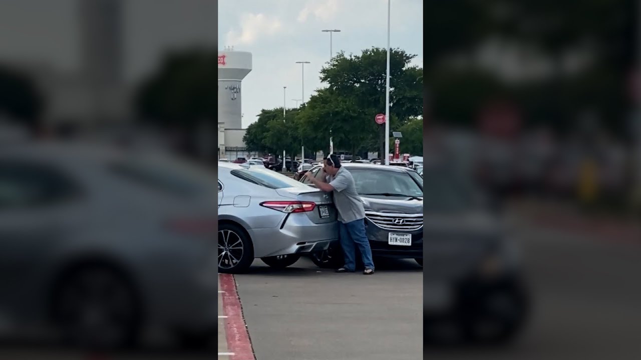Two Cars Collided During a Texas Parking Lot Road Rage Incident 