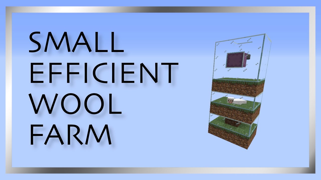 Automatic Mini Wool Farm | ~190 Wool/H | Efficient, Customizable (Minecraft Tutorial)