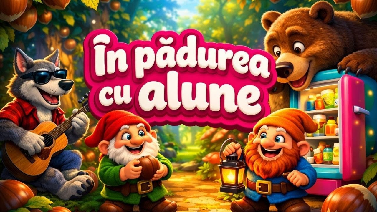 🍄 &Icirc;n pădurea cu alune 🐿️ | 🎶 Pu-pu-pu, vreau să stau aici! 🎸 | C&acirc;ntece clasice copii ⭐❤️TraLaPici