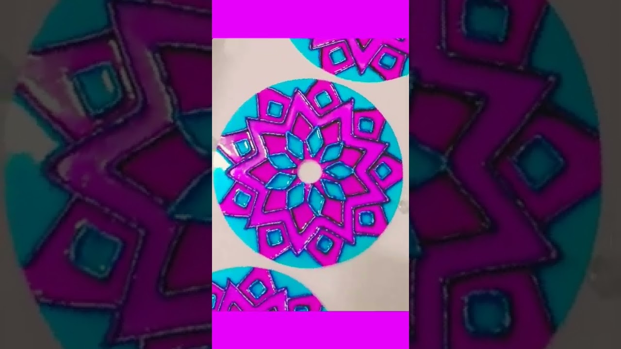 #CD art # beautiful windchime#creativity #glasspainting #artwork #shortsvideo
