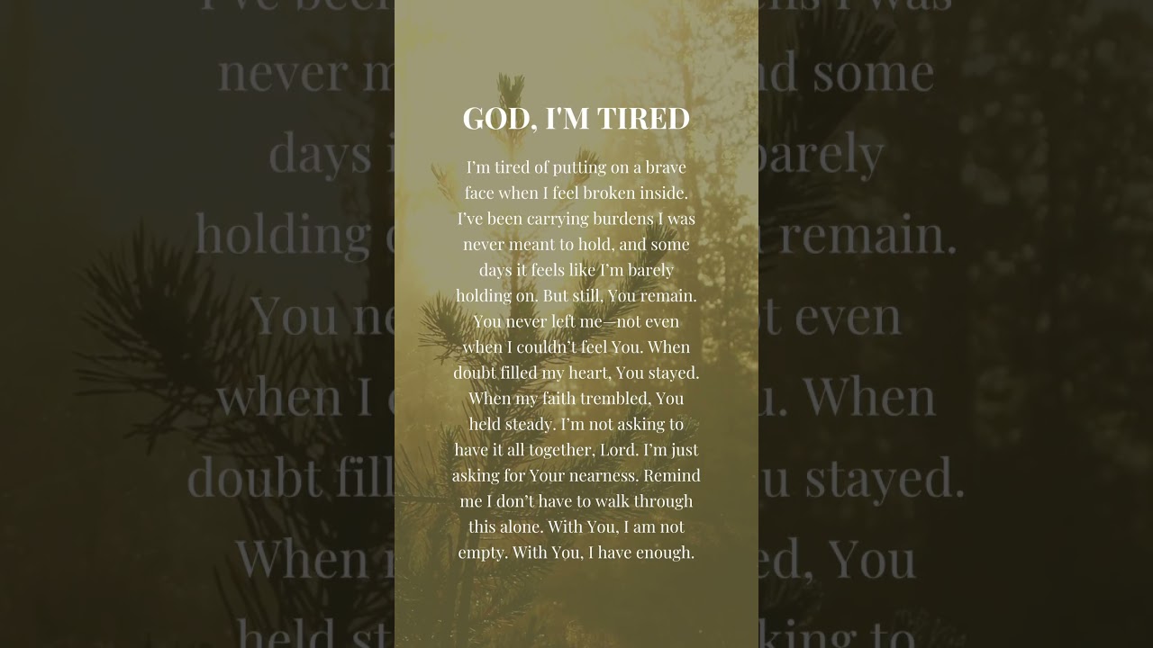 God, I&rsquo;m Tired but You&rsquo;re Still Here &ndash; Honest Prayer for When You Feel Emotionally Exhausted