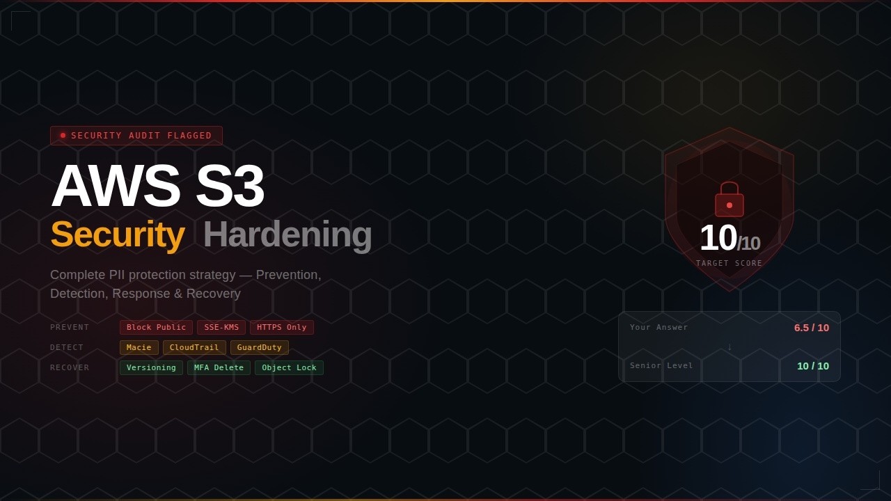 S3 Security Hardening for PII Data