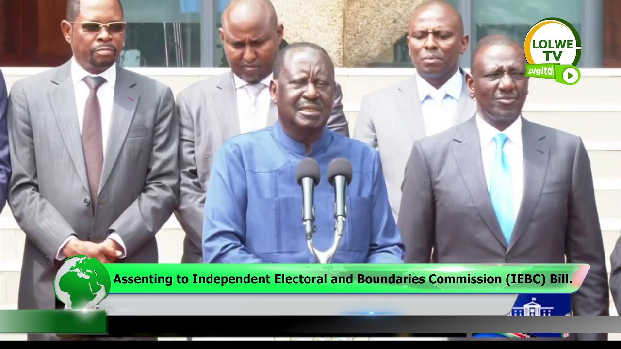 Assenting to Independent Electoral and Boundaries Commission (IEBC) Bill.