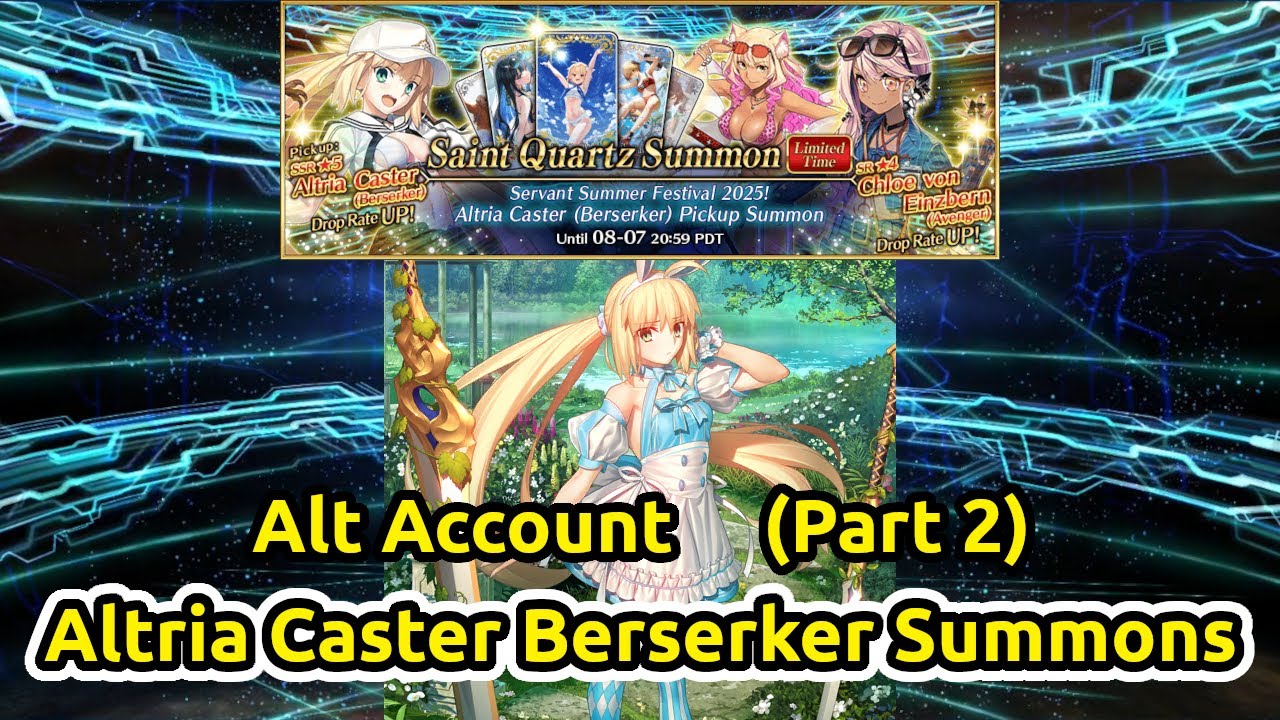 [FGO NA] Altria Caster Berserker Summons on Alt Account Part 2.