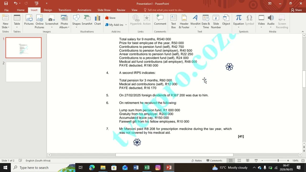 N6 INCOME TAX LIABILITY OF A NATURAL PERSON PART ONE MAY /JUNE 2025