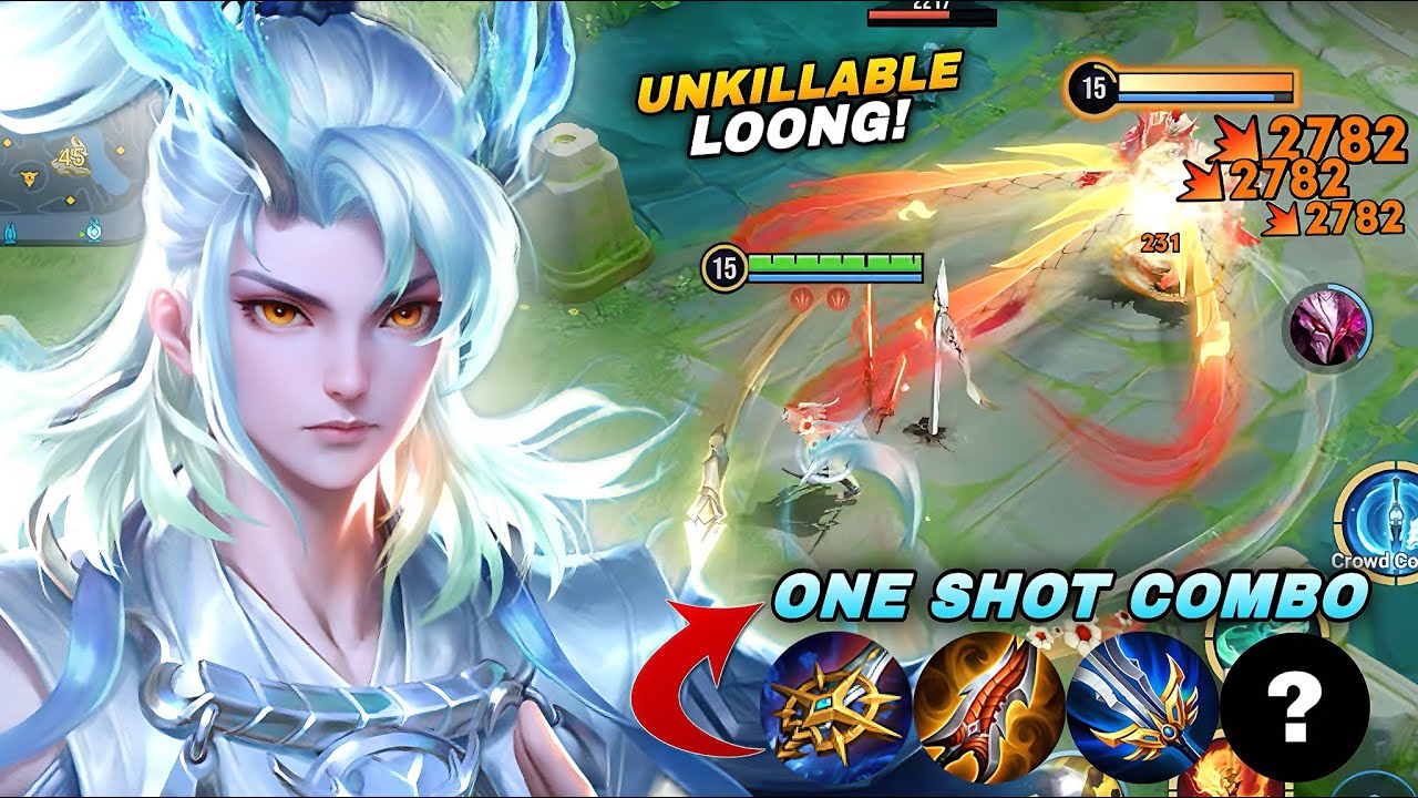 UNKILLABLE TOP 1 LOONG PERFECT ONE SHOT COMBO & ROTATION IN HIGH RANK! | LOONG BUILD & ARCANA