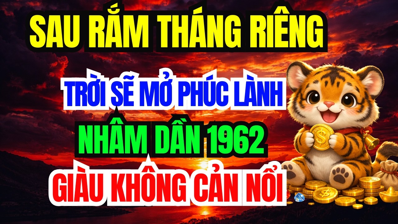 Chúc Mừng Tuổi Nhâm Dần 1962 - Sau Ngày Vía Thần Tài TRỜI SẼ MỞ PHƯỚC, Đổi Vận Cực Giàu!