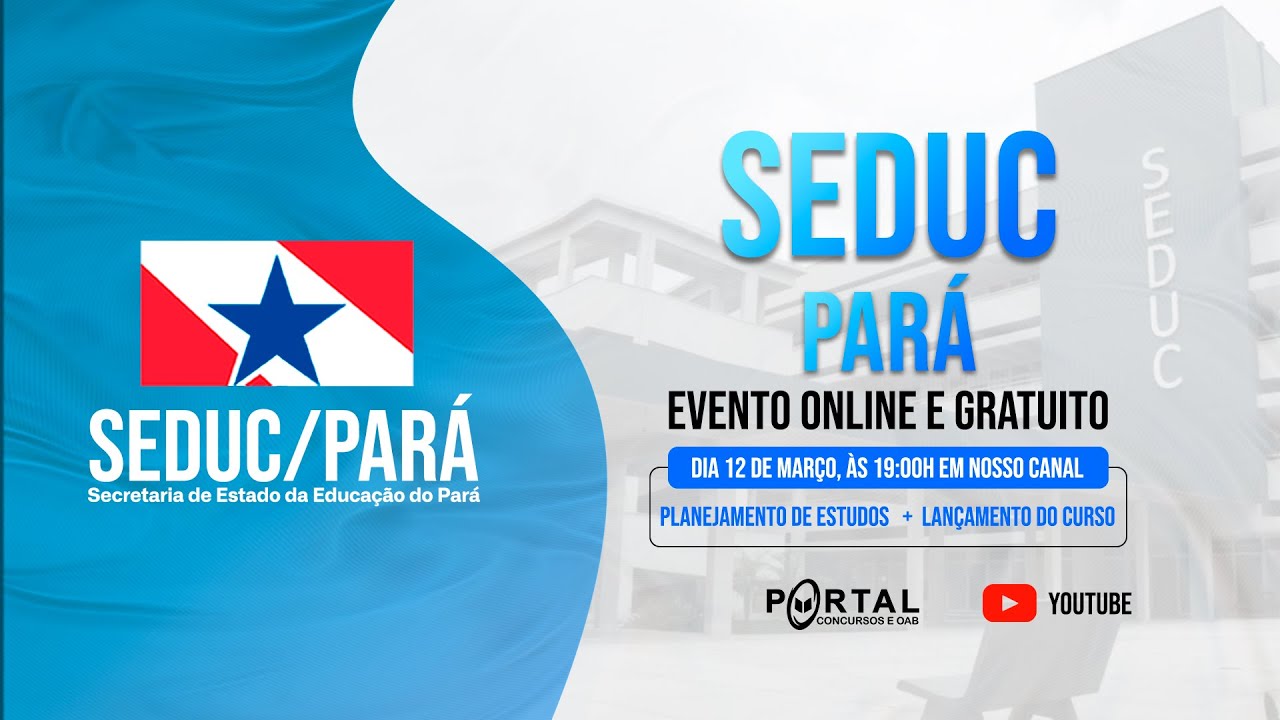 CONCURSO SEDUC PARÁ: PLANEJAMENTO DE ESTUDOS + LANÇAMENTO DO CURSO