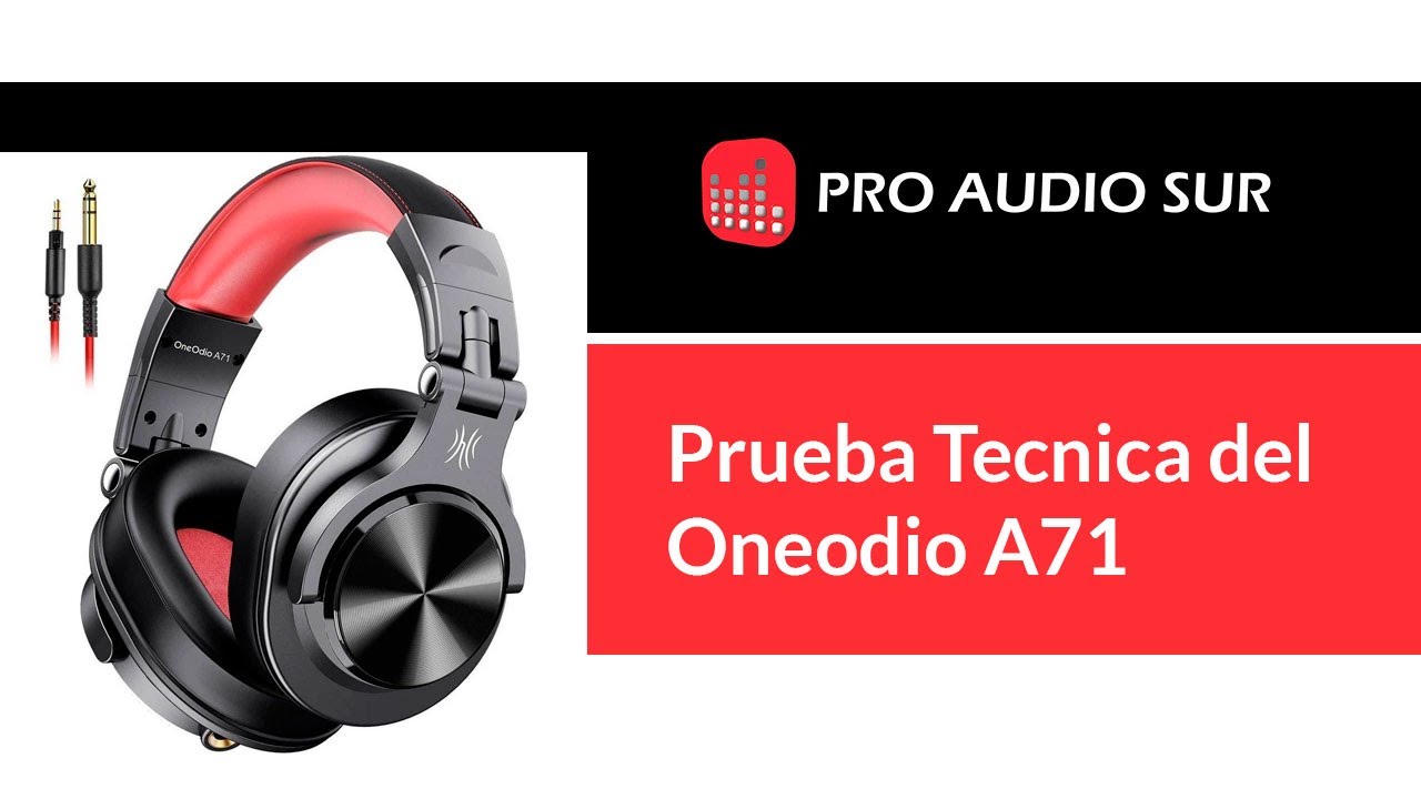 Probando el Auriculares Oneodio A71 Dj Estudio Profesional Rojo Y Negro