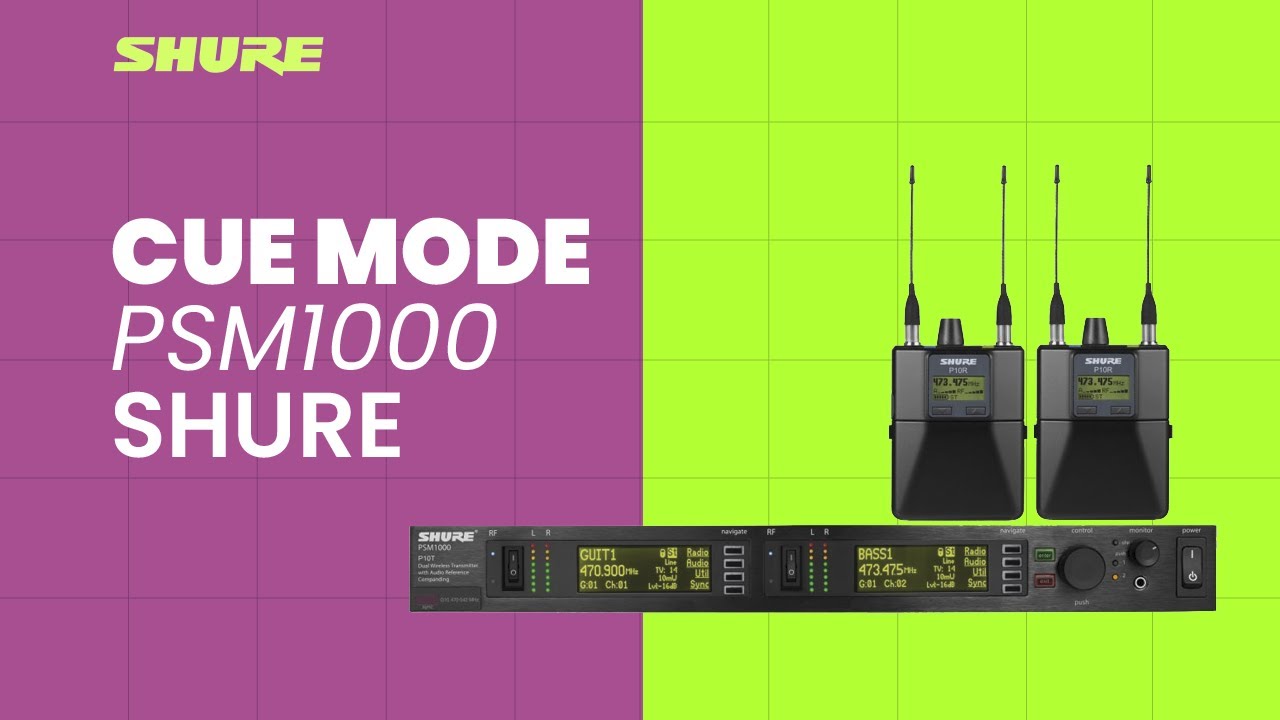 PSM1000 - Configuración de CUE MODE de Shure PSM1000 y Tips