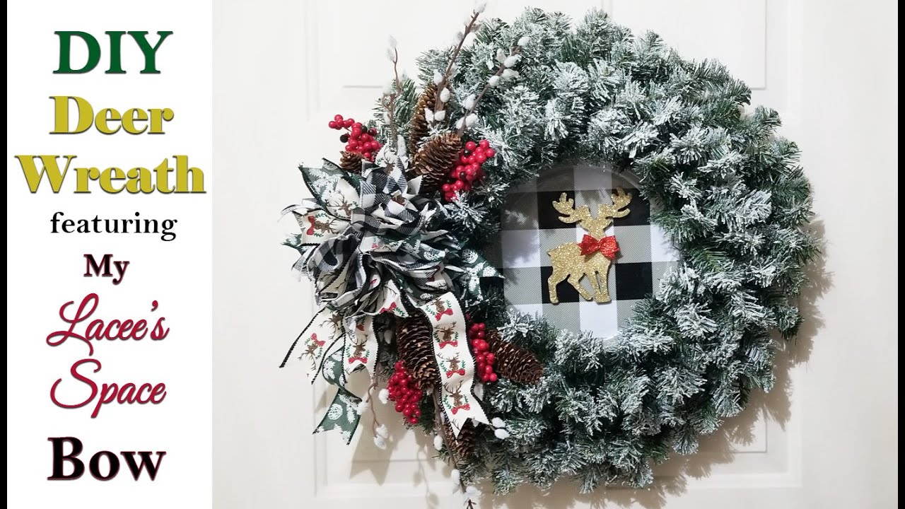 DIY Deer Wreath 🦌 featuring My Lacee's Space Bow