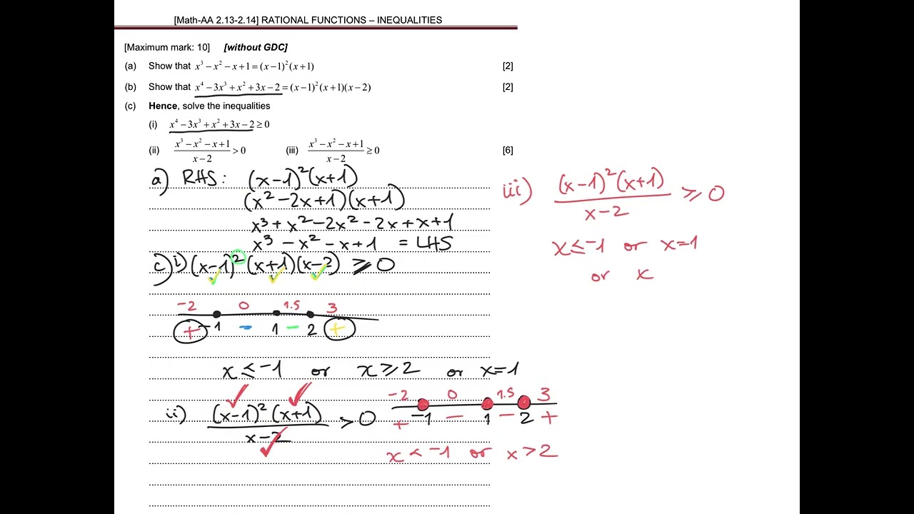 Rational functions   Inequalities 2