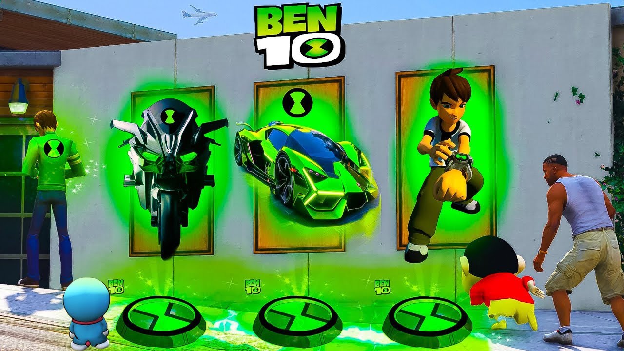 Franklin and Shinchan Opening Ben 10 All Secret Rooms In Gta 5 Tamil | Gta 5 tamil | Gta 5