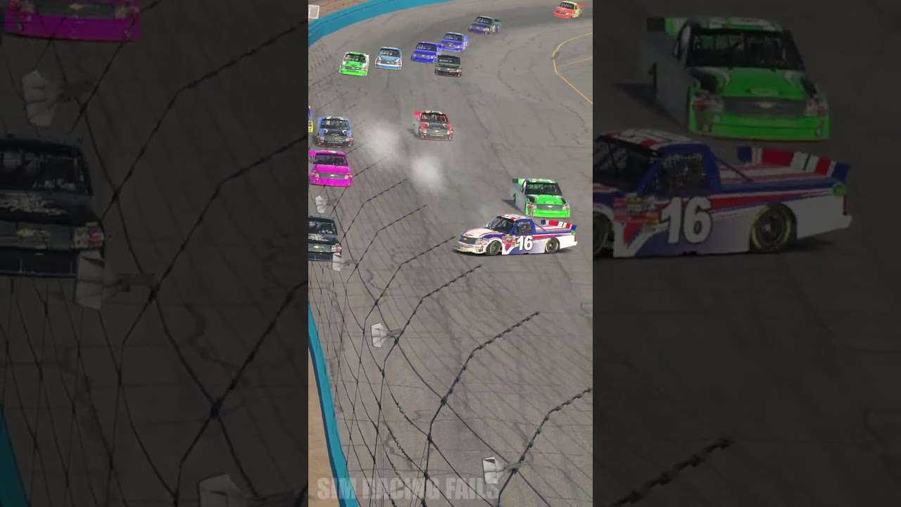iRacing NASCAR Chevrolet Silverado Oval Wreck