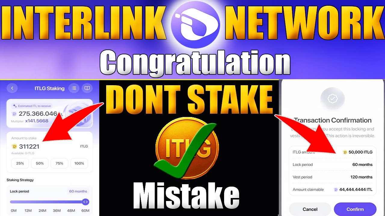 Interlink Staking Warning⚠️Interlink User Don't Stake Any Coin | Last Step Before Verification!
