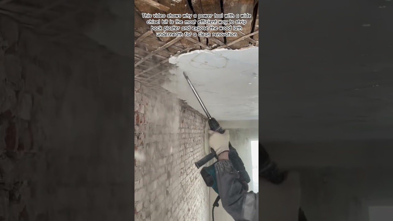 Stripping an Old Lath and Plaster Ceiling | House Demo #HomeRenovation #Demolition #PlasterRemoval