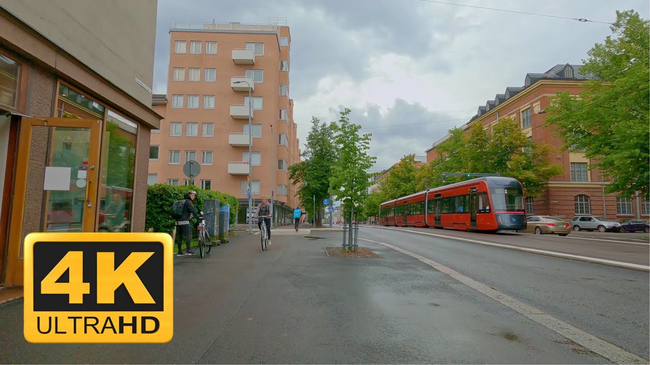 【4K】Bike Ride in Tampere City Centre