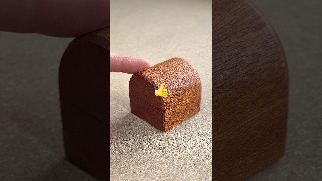 DIY Wooden Ring Box with Arched Lid #shorts  #woodworking #diy