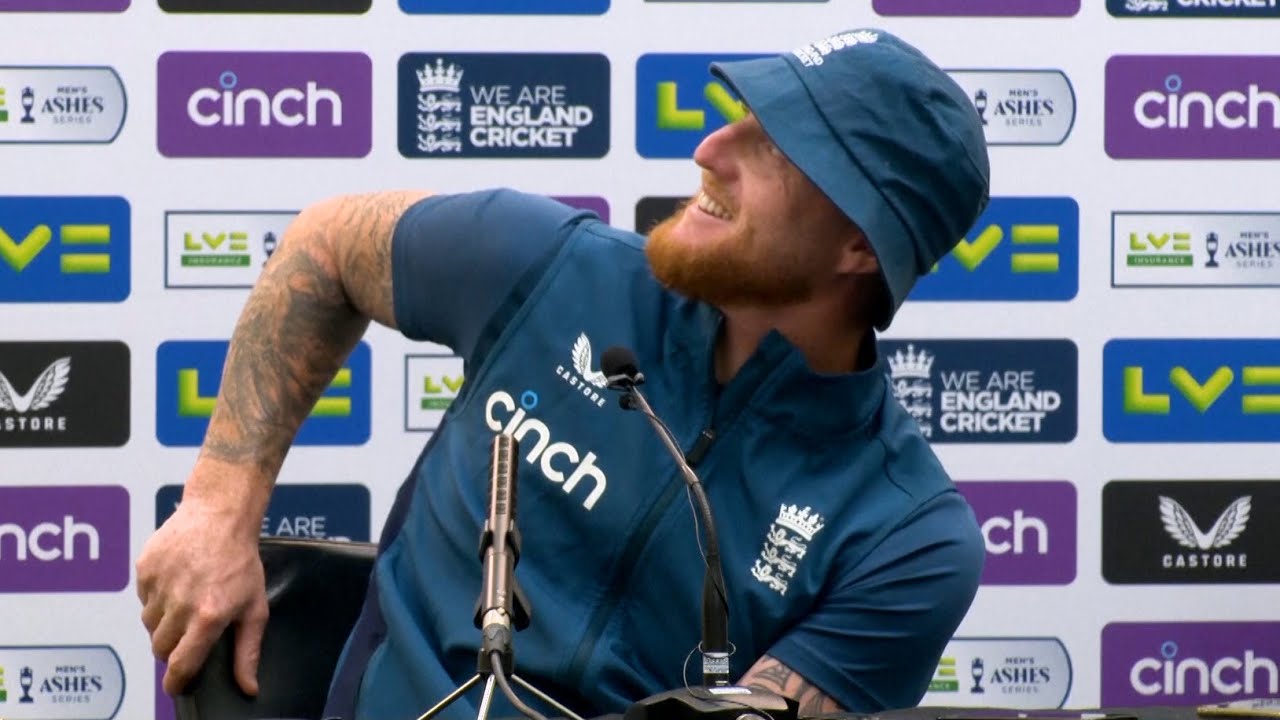 Hilarious moment Mark Wood pranks Ben Stokes with Barbie song during press conference