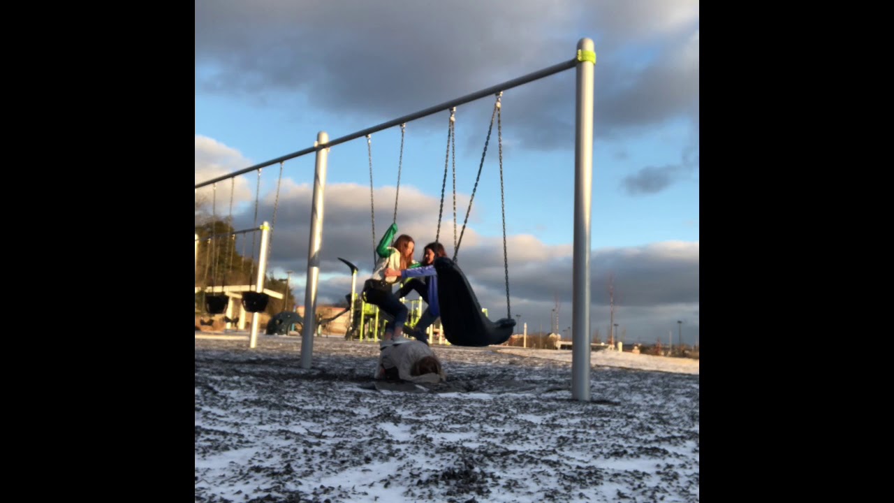 stuck in a frozen baby swing