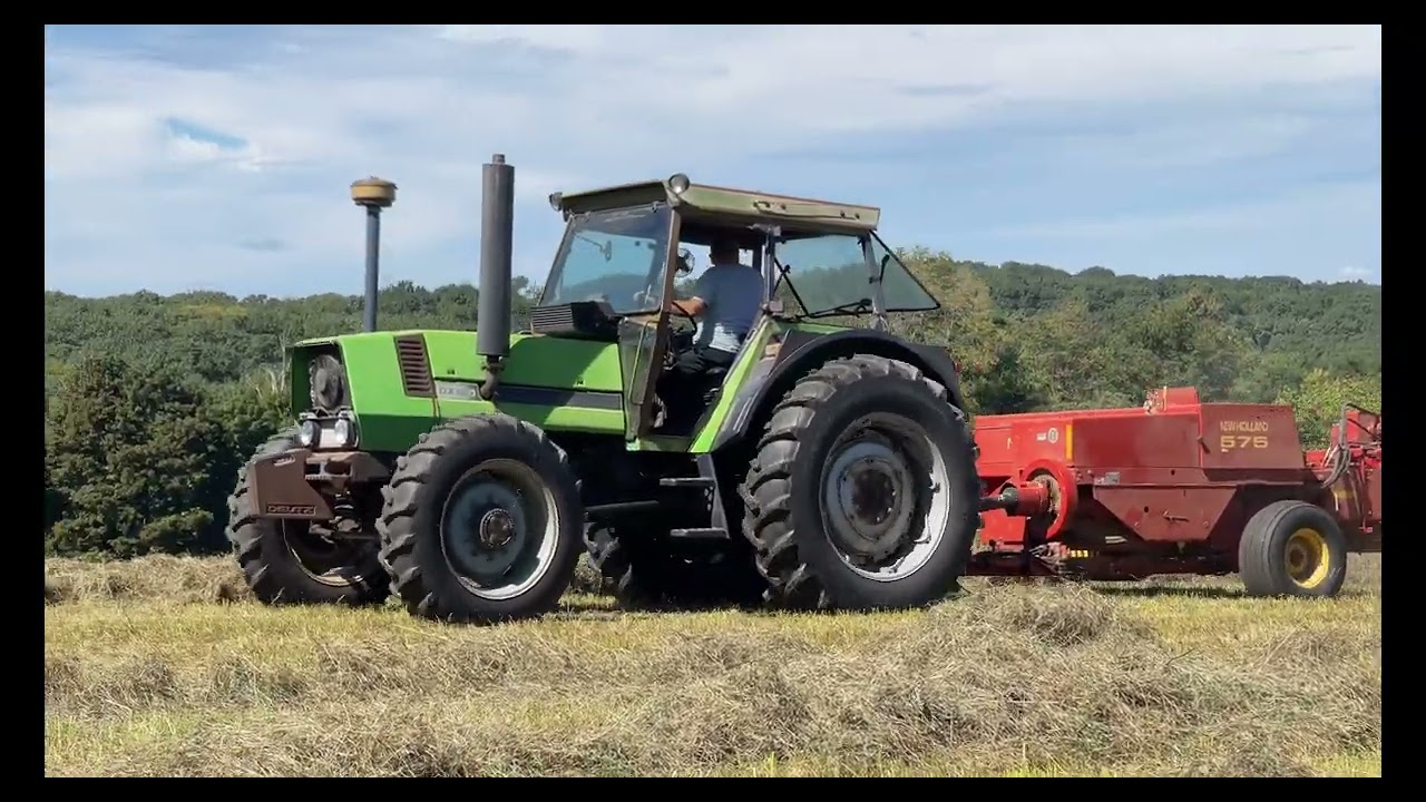 White American 60 and a Deutz-Fahr DX 120 3.70 Tractor Haying #farming #makinghay #haying